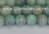 CAM1452 15.5 inches 8mm faceted round amazonite gemstone beads