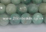 CAM1453 15.5 inches 10mm faceted round amazonite gemstone beads