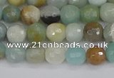 CAM1459 15.5 inches 6mm faceted round amazonite beads wholesale