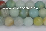 CAM1460 15.5 inches 8mm faceted round amazonite beads wholesale