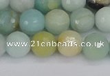 CAM1461 15.5 inches 10mm faceted round amazonite beads wholesale