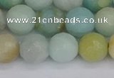 CAM1462 15.5 inches 12mm faceted round amazonite beads wholesale