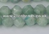 CAM1473 15.5 inches 8mm faceted nuggets Brazilian amazonite beads