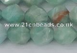 CAM1475 15.5 inches 12mm faceted nuggets Brazilian amazonite beads