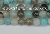 CAM1480 15.5 inches 4mm round Madagascar black amazonite beads