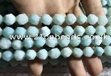 CAM1495 15.5 inches 10mm faceted nuggets amazonite beads wholesale