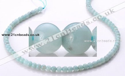 CAM15 16 inches 4mm round natural amazonite beads Wholesale
