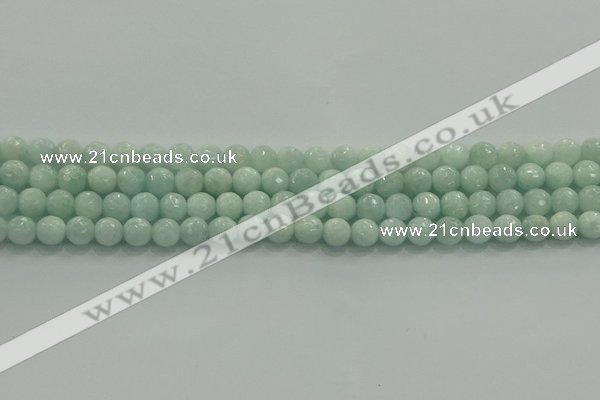 CAM1511 15.5 inches 6mm faceted round natural peru amazonite beads