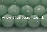 CAM1514 15.5 inches 12mm faceted round natural peru amazonite beads