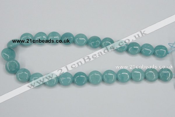 CAM152 15.5 inches 16mm flat round amazonite gemstone beads