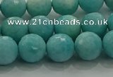 CAM1523 15.5 inches 10mm faceted round natural peru amazonite beads