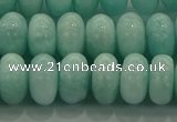 CAM1534 15.5 inches 7*12mm rondelle natural peru amazonite beads