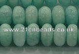 CAM1534 15.5 inches 7*12mm rondelle natural peru amazonite beads