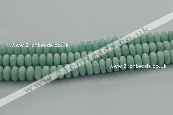 CAM1535 15.5 inches 8*14mm rondelle natural peru amazonite beads