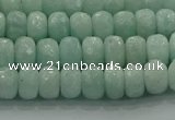 CAM1542 15.5 inches 5*8mm faceted rondelle peru amazonite beads