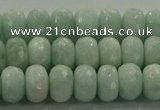 CAM1543 15.5 inches 6*10mm faceted rondelle peru amazonite beads