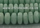 CAM1544 15.5 inches 7*12mm faceted rondelle peru amazonite beads