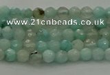 CAM1560 15.5 inches 4mm faceted round Russian amazonite beads