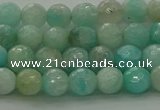 CAM1561 15.5 inches 6mm faceted round Russian amazonite beads