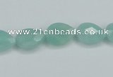 CAM157 15.5 inches 10*14mm faceted teardrop amazonite gemstone beads