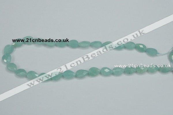 CAM157 15.5 inches 10*14mm faceted teardrop amazonite gemstone beads