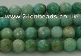 CAM1581 15.5 inches 6mm faceted round Russian amazonite beads