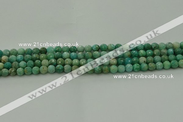 CAM1581 15.5 inches 6mm faceted round Russian amazonite beads