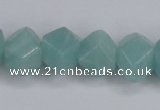 CAM160 15.5 inches 13*16mm faceted nugget amazonite gemstone beads