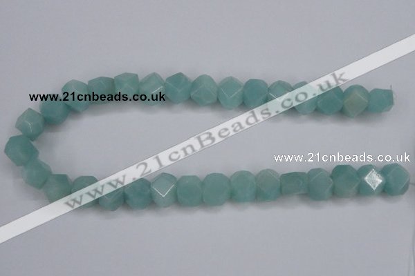 CAM160 15.5 inches 13*16mm faceted nugget amazonite gemstone beads