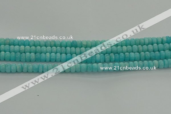 CAM1601 15.5 inches 4*6mm rondelle natural peru amazonite beads