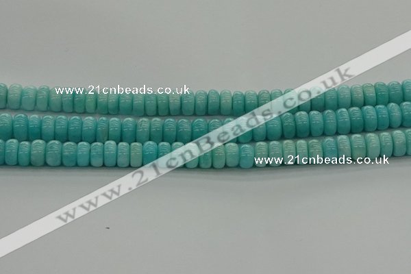 CAM1602 15.5 inches 5*8mm rondelle natural peru amazonite beads