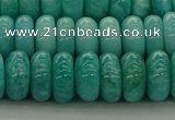 CAM1603 15.5 inches 6*10mm rondelle natural peru amazonite beads