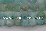 CAM1621 15.5 inches 6mm faceted nuggets amazonite gemstone beads