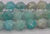 CAM1622 15.5 inches 8mm faceted nuggets amazonite gemstone beads