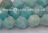 CAM1624 15.5 inches 12mm faceted nuggets amazonite gemstone beads