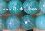 CAM1664 15.5 inches 12mm faceted round Russian amazonite beads