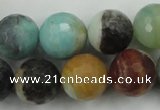 CAM168 15.5 inches 20mm faceted round amazonite gemstone beads