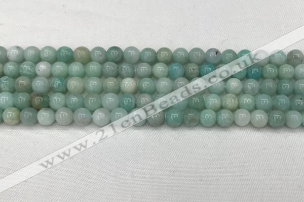 CAM1680 15.5 inches 4mm round natural amazonite beads wholesale