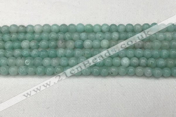 CAM1685 15.5 inches 4mm round natural amazonite beads wholesale