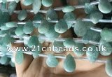 CAM1697 Top drilled 10*14mm faceted briolette amazonite beads