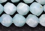 CAM1707 15.5 inches 10mm faceted nuggets amazonite gemstone beads