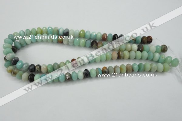 CAM171 15.5 inches 5*8mm faceted rondelle amazonite gemstone beads