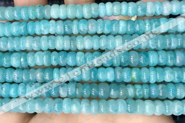 CAM1711 15.5 inches 4.5*8mm rondelle natural amazonite beads