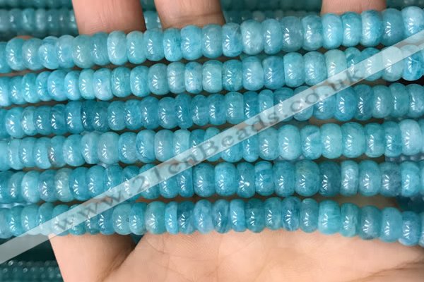 CAM1714 15.5 inches 3*7mm - 4*8mm rondelle natural amazonite beads