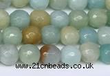 CAM1745 15.5 inches 6mm faceted round amazonite beads wholesale