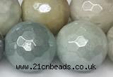 CAM1753 15 inches 12mm faceted round AB-color amazonite beads