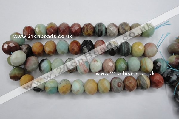 CAM176 15.5 inches 16*20mm faceted rondelle amazonite gemstone beads