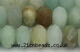 CAM1762 15 inches 6*8mm faceted rondelle amazonite beads