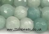 CAM1770 15 inches 6mm faceted round amazonite beads
