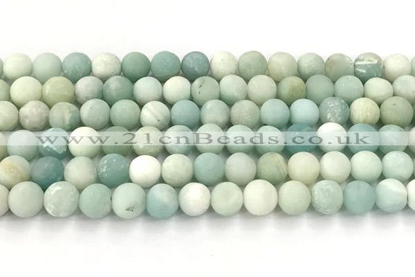 CAM1796 15 inches 6mm round matte amazonite beads